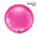 Ballon Alu Rond Rose Brillant – 18" Fuxia – Grabo