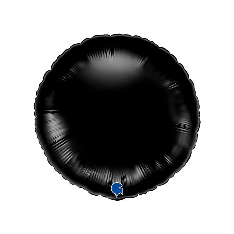 Ballon Alu Rond Noir – 18" – Grabo