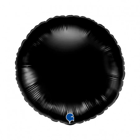 Ballon Alu Rond Noir – 18" – Grabo
