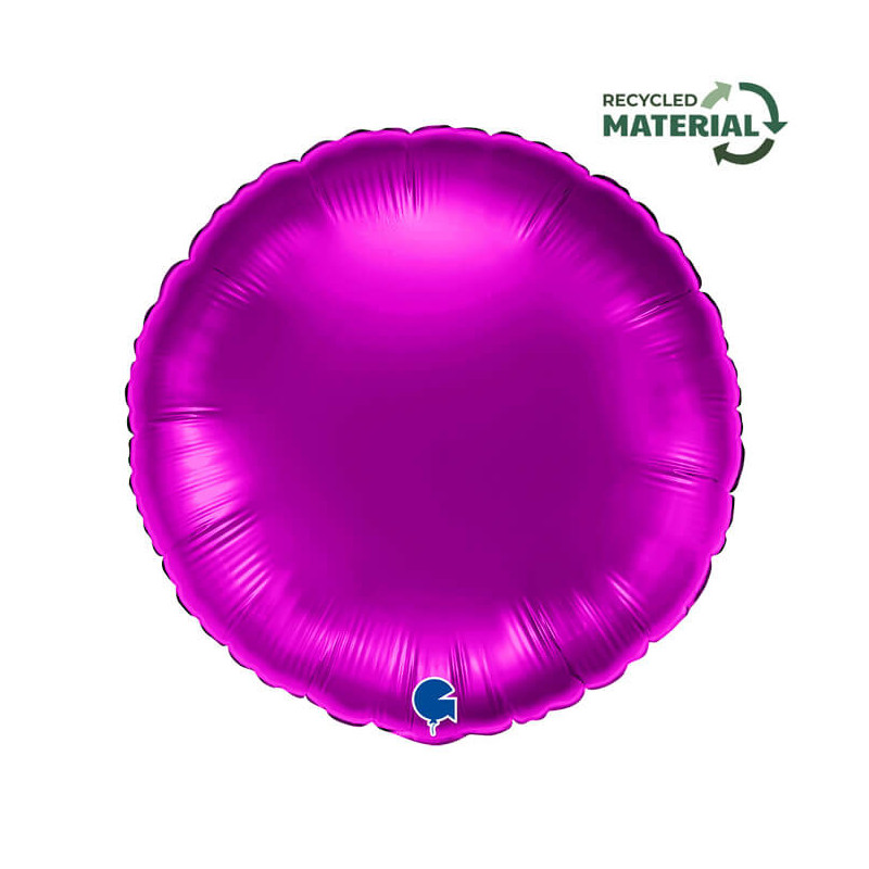 Ballon Alu Rond Violet Brillant – 18" Purple – Grabo