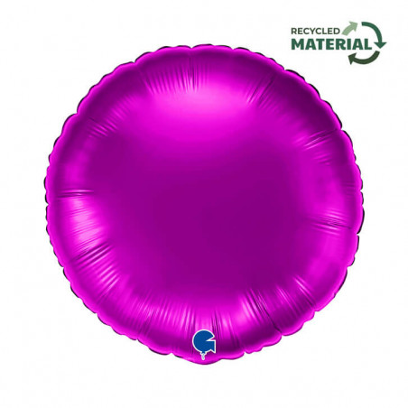 Ballon Alu Rond Violet Brillant – 18" Purple – Grabo