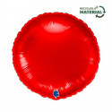Ballon Alu Rond Rouge Brillant – 18" Red – Grabo