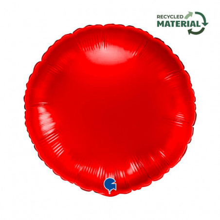 Ballon Alu Rond Rouge Brillant – 18" Red – Grabo