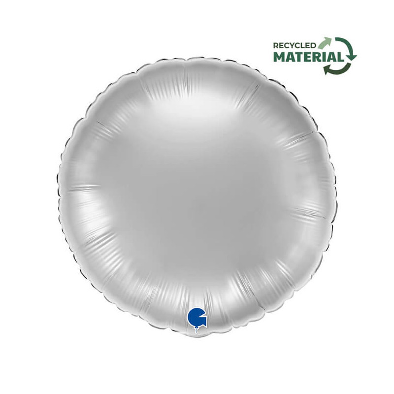 Ballon Alu Rond Argent Brillant – 18" Silver – Grabo