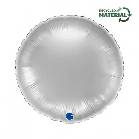 Ballon Alu Rond Argent Brillant – 18" Silver – Grabo