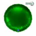 Ballon Alu Rond Vert Foncé Satin – 18" (45 cm) – Grabo