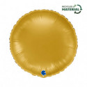 Ballon Alu Rond Doré Brillant – 18" – Grabo