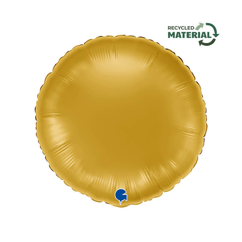 Ballon Alu Rond Doré Brillant – 18" – Grabo