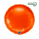 Ballon Alu Rond Orange Brillant – 18" – Grabo