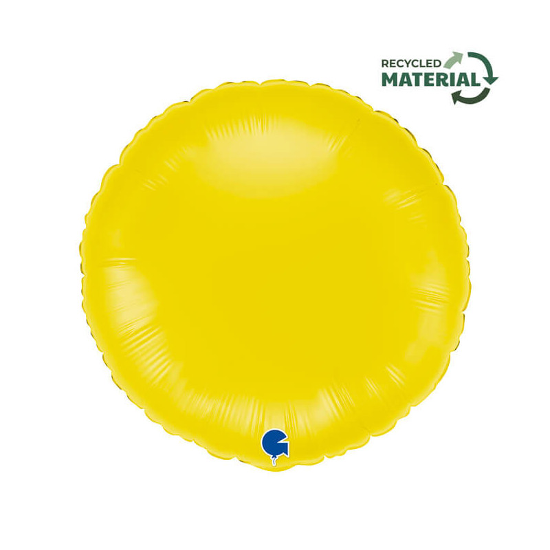 Ballon Alu Rond Jaune Pastel Doré 18"  Round 18inc Pastel Yellow  – Grabo