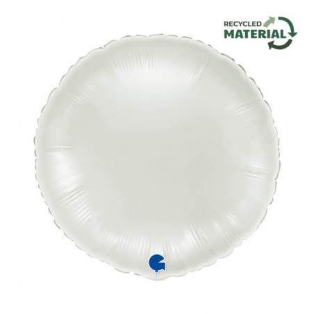 Ballon Alu Rond Blanc – 18" White – Grabo