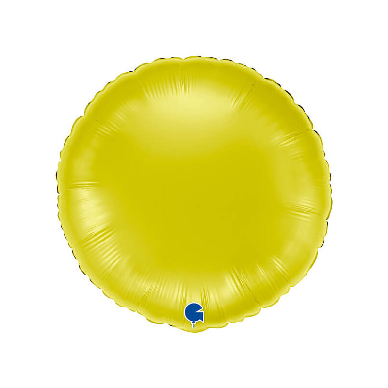 Ballon Alu Rond Jaune Brillant – 18" – Grabo