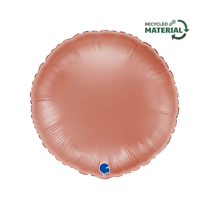 Ballon Alu Rond Rose Gold Brillant – 18" – Grabo
