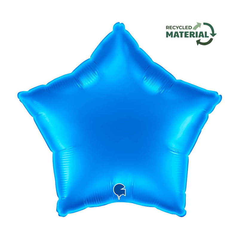 Ballon Alu Étoile Bleu – 18" – Grabo