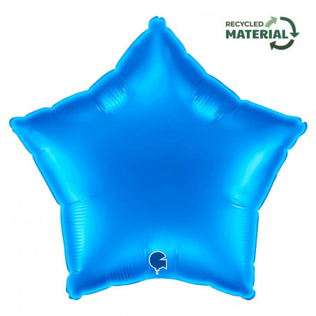 Ballon Alu Étoile Bleu – 18" – Grabo