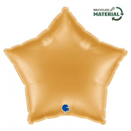 Ballon Alu Étoile Doré – 18" – Grabo
