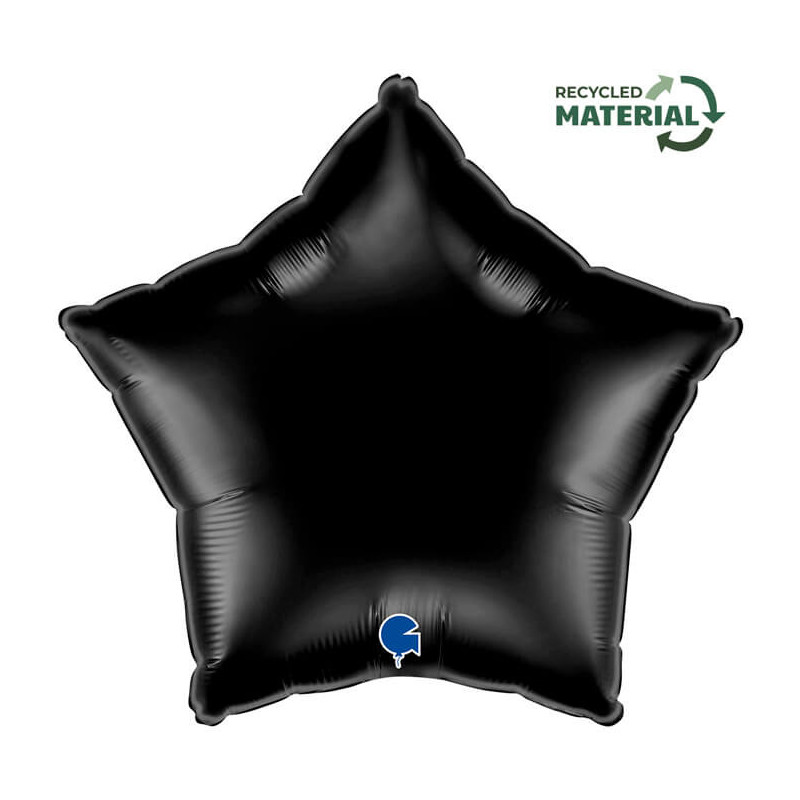 Ballon Alu Étoile Noir – 18" – Grabo