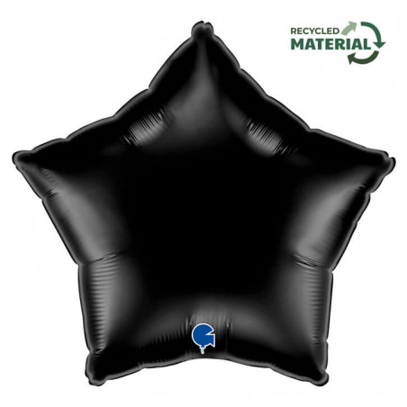 Ballon Alu Étoile Noir – 18" – Grabo