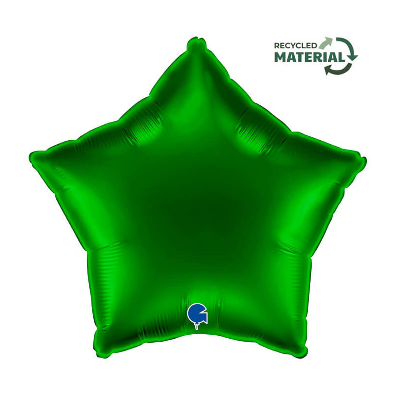 Ballon Alu Étoile Vert Foncé – 18" – Grabo