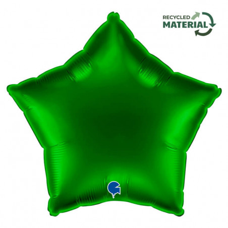 Ballon Alu Étoile Vert Foncé – 18" – Grabo