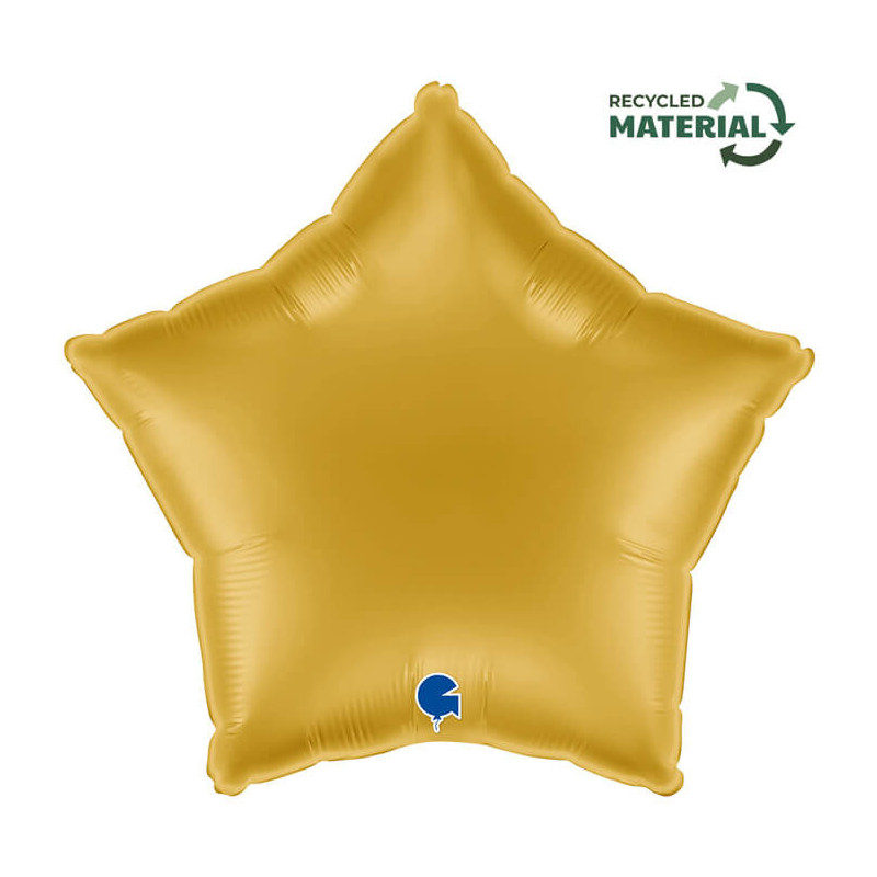 Ballon Alu Étoile Doré Chromé – 18" – Grabo
