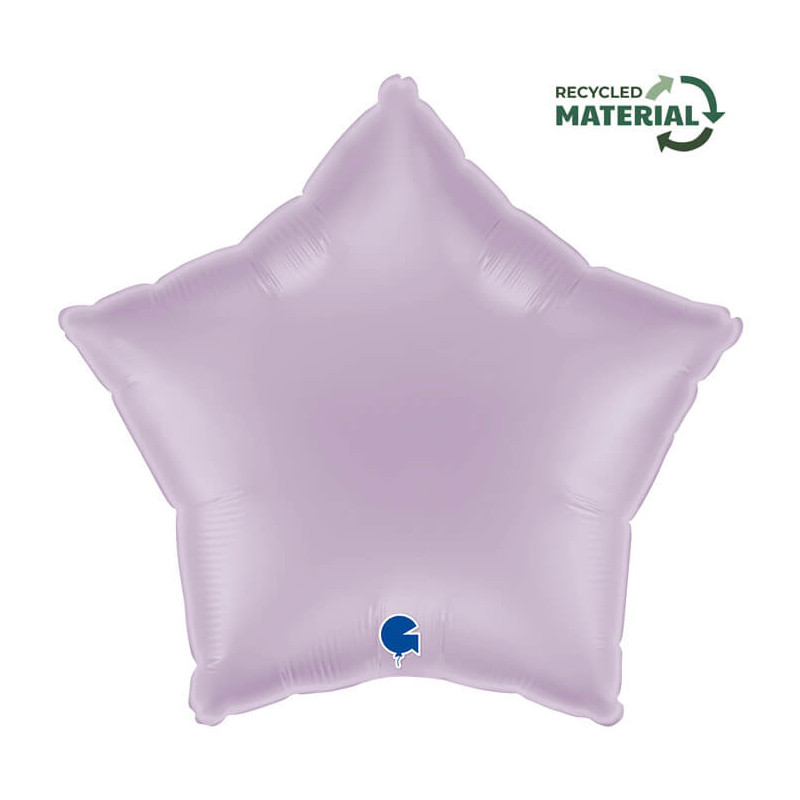 Ballon Alu Étoile Parme Satin – 18" – Grabo