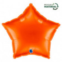 Ballon Alu Étoile Orange Brillant – 18" – Grabo