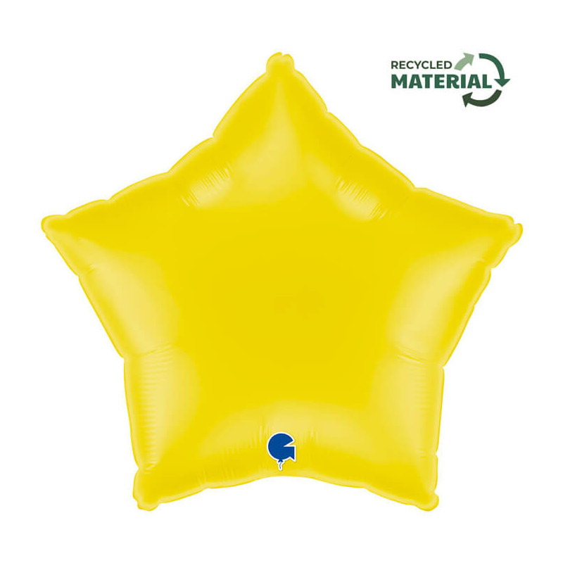 Ballon Alu Étoile Jaune – 18" – Grabo