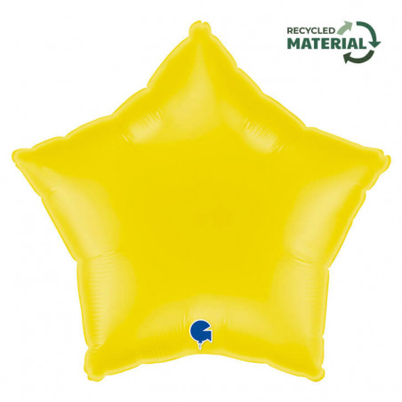 Ballon Alu Étoile Jaune – 18" – Grabo