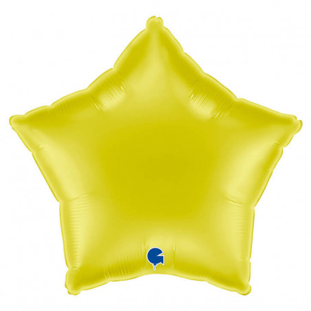 Ballon Alu Étoile Jaune – 18" – Grabo
