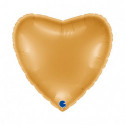 Ballon Alu Coeur Doré – 18" 56cm – Grabo
