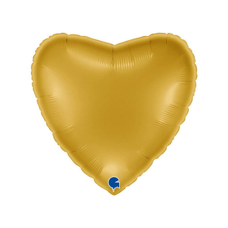 Ballon Alu Coeur Doré Brillant – 22" 56cm – Grabo