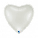 Ballon Alu Coeur Blanc – 22" 56cm – Grabo