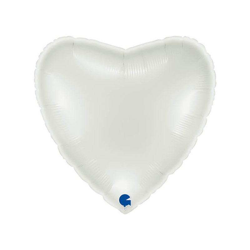 Ballon Alu Coeur Blanc – 22" 56cm – Grabo