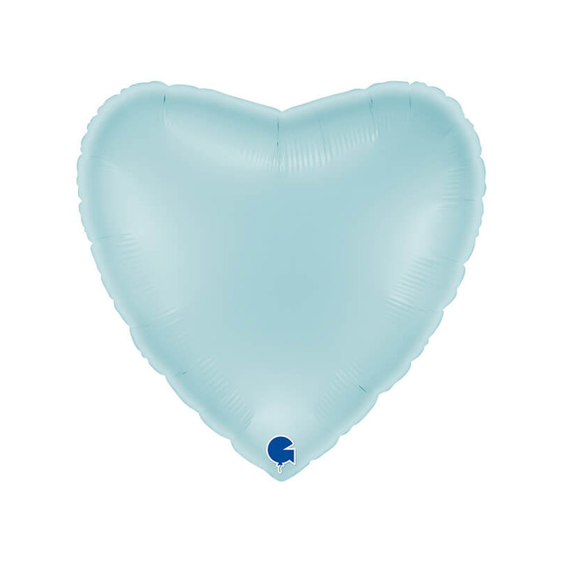 Ballon Alu Coeur Bleu Clair – 22" 56cm – Grabo