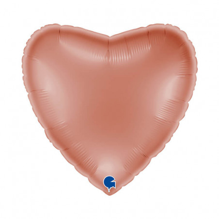 Ballon Alu Coeur Rose Gold – 22" – Grabo