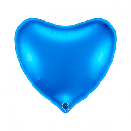 Ballon Alu Coeur Bleu – 36" (91 cm) – Grabo