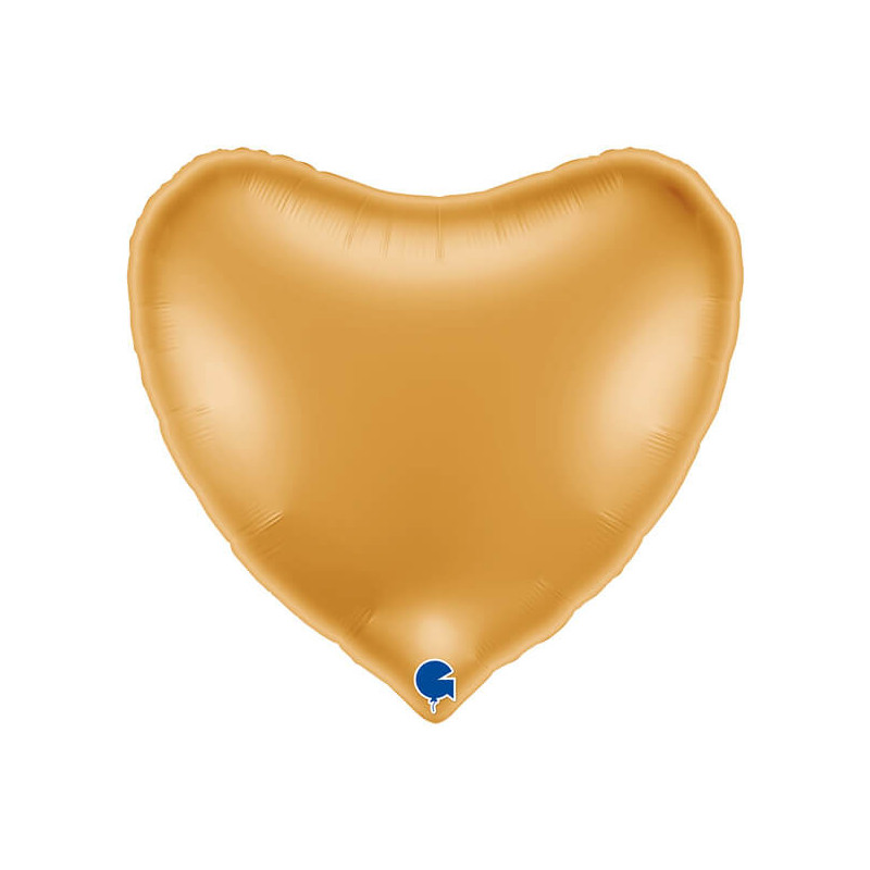 Ballon Alu Cœur XL Doré Brillant 36" 91 cm – Grabo
