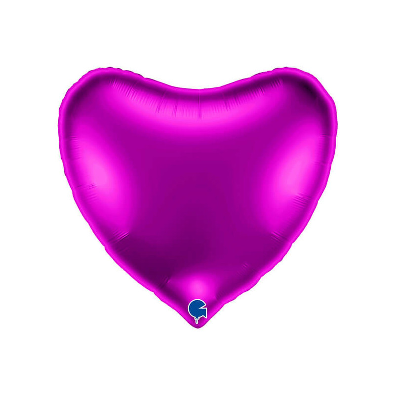 Ballon Alu Cœur Violet 91 cm (36") – Grabo