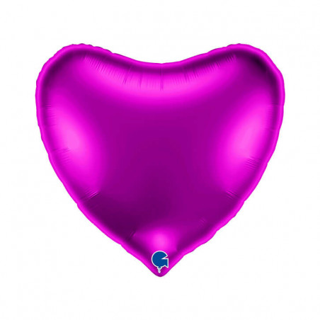 Ballon Alu Cœur Violet 91 cm (36") – Grabo