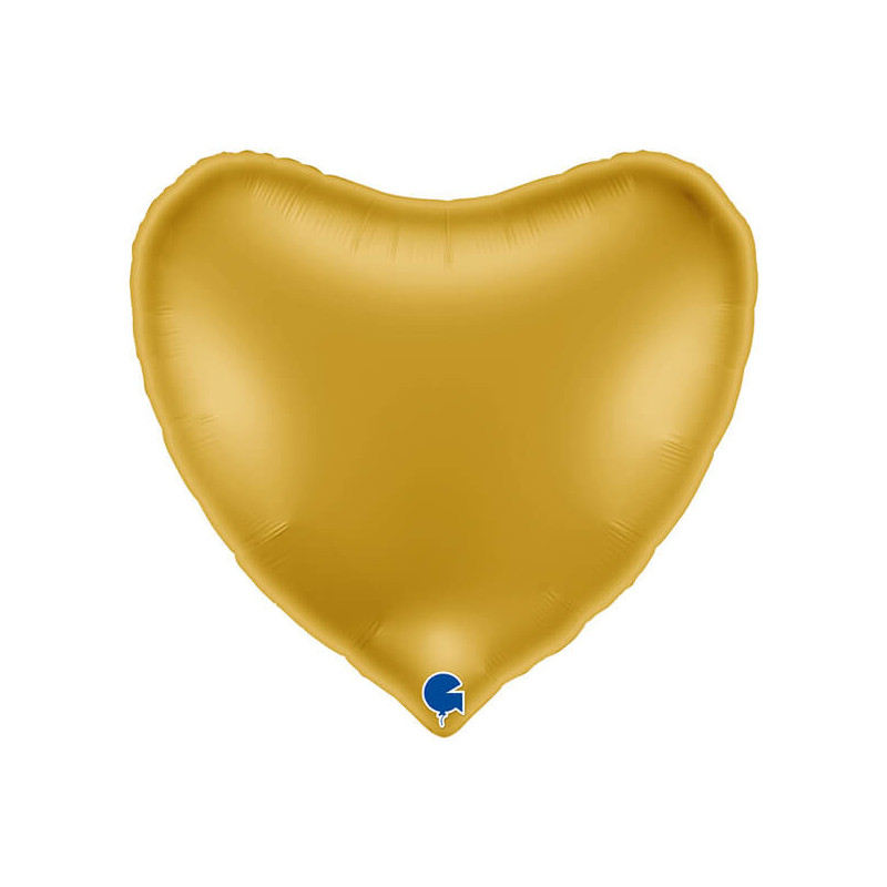 Ballon Alu Cœur Doré Brillant 91 cm (36") – Grabo