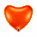 Ballon Alu Cœur Orange Brillant – 36" 91cm – Grabo