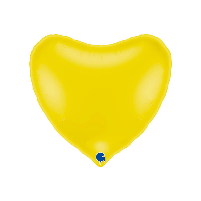 Ballon Alu Cœur Jaune 91 cm (36") – Grabo