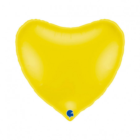 Ballon Alu Cœur Jaune 91 cm (36") – Grabo