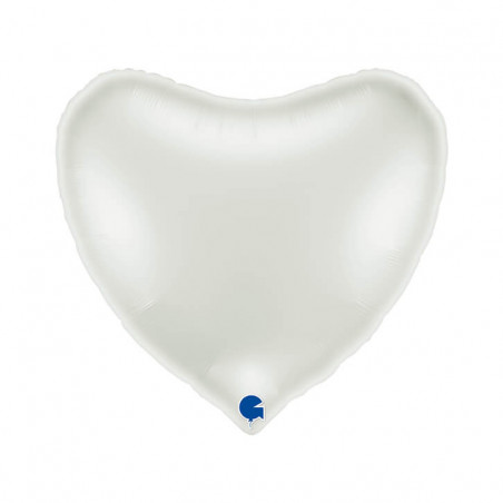 Ballon Alu Cœur Blanc 91 cm (36") – Grabo