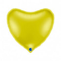 Ballon Alu Cœur Jaune Brillant 91 cm (36") – Grabo