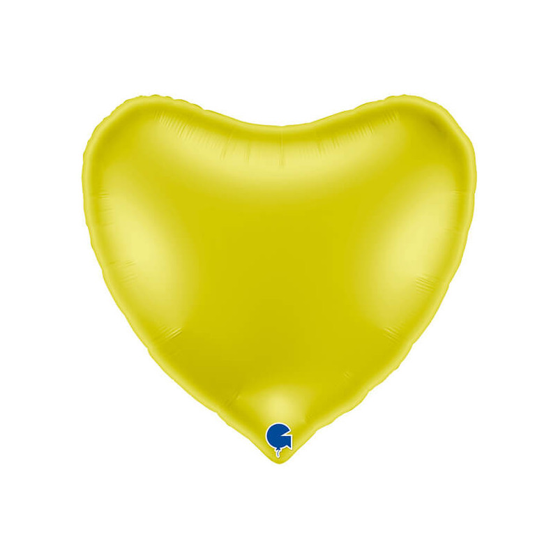 Ballon Alu Cœur Jaune Brillant 91 cm (36") – Grabo