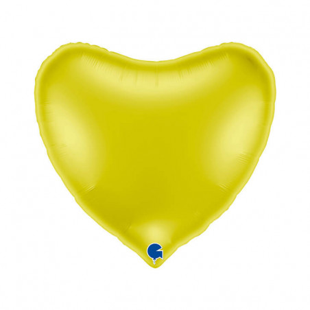 Ballon Alu Cœur Jaune Brillant 91 cm (36") – Grabo