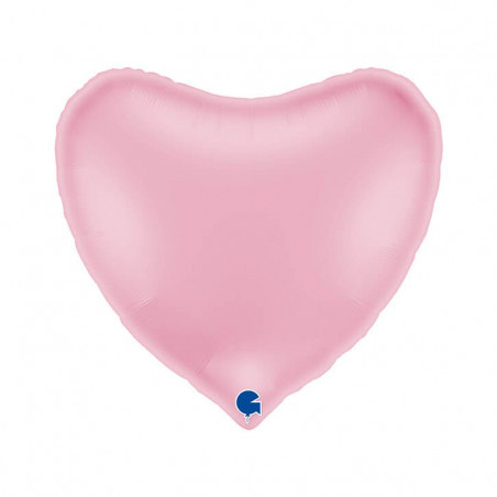 Ballon Alu Cœur Rose Clair – 36" (91 cm) – Grabo