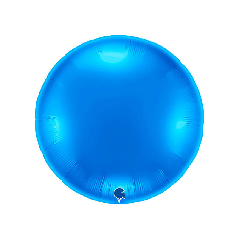 Ballon Alu Rond Bleu – 91 cm / 36" – Grabo